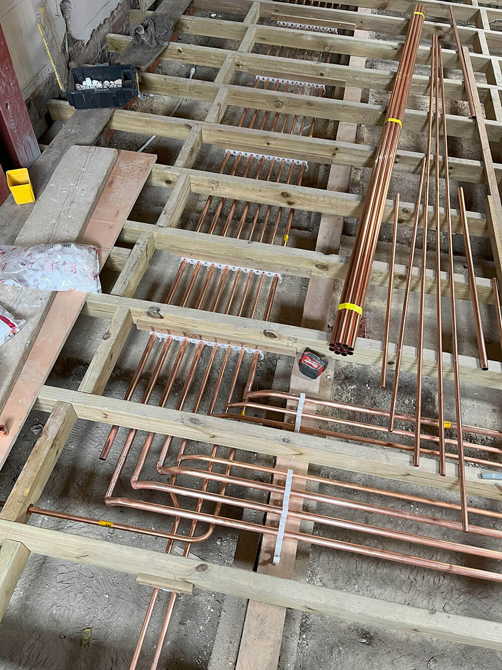 New build plumbing installation