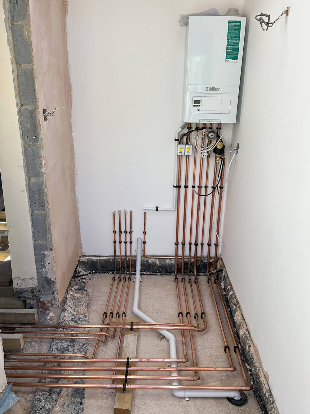 New build plumbing first fix