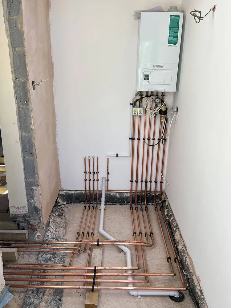 New build plumbing first fix