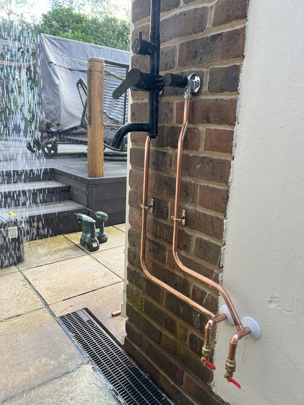 Outside tap installation