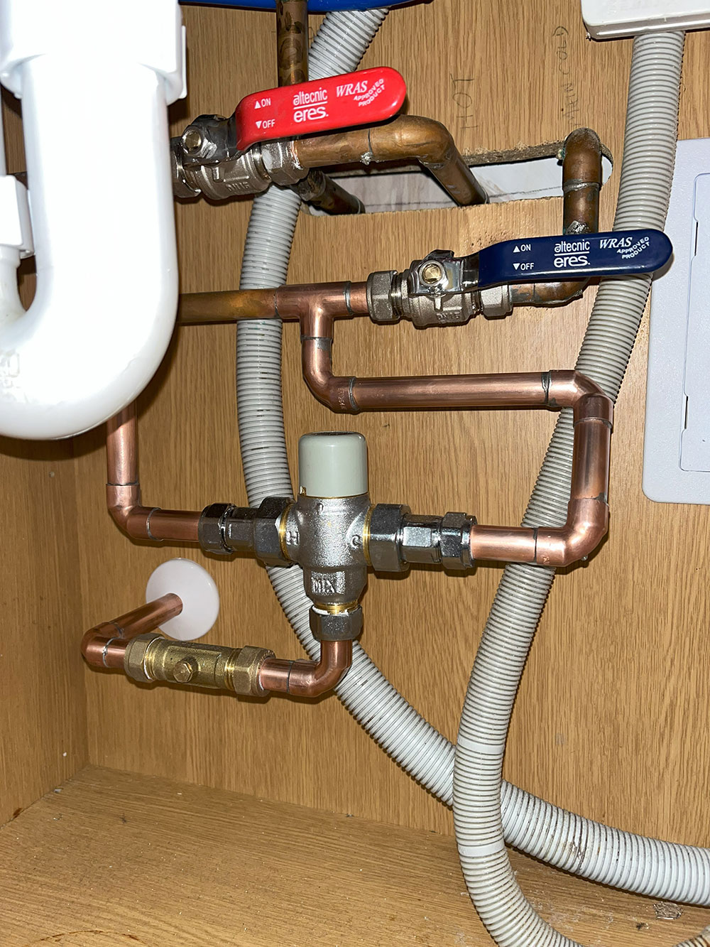 Outside tap installation