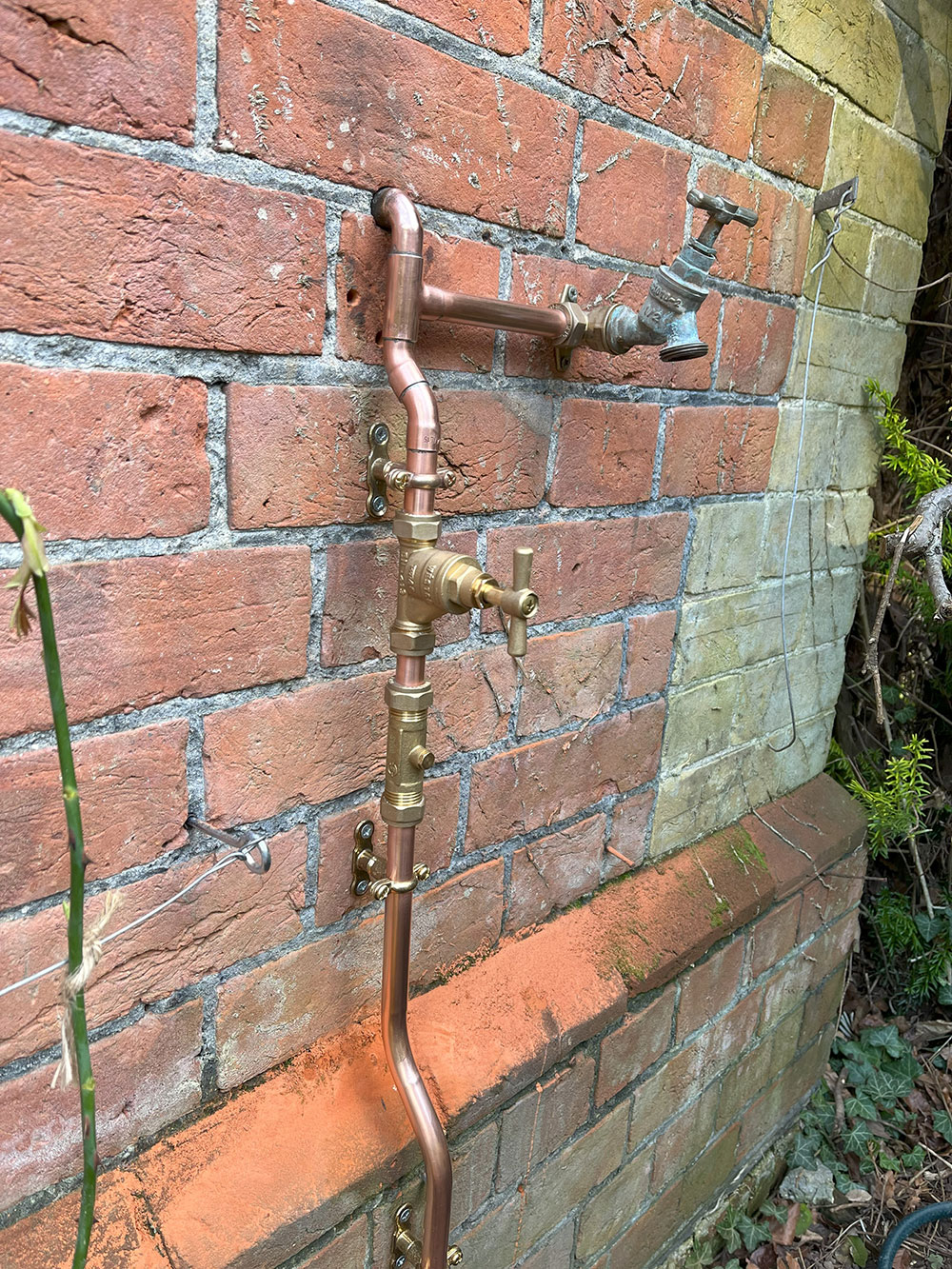 Outside tap installation