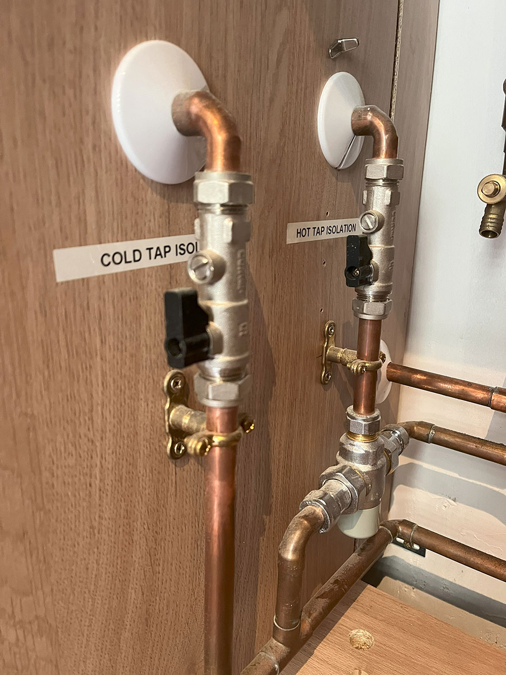 Outside tap installation