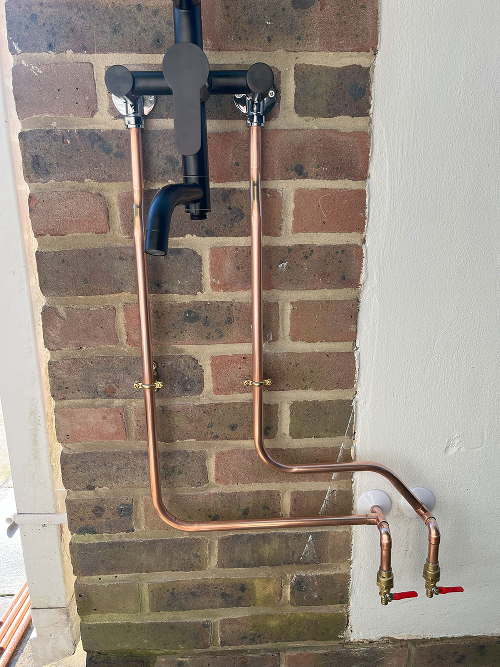 Outside tap installation