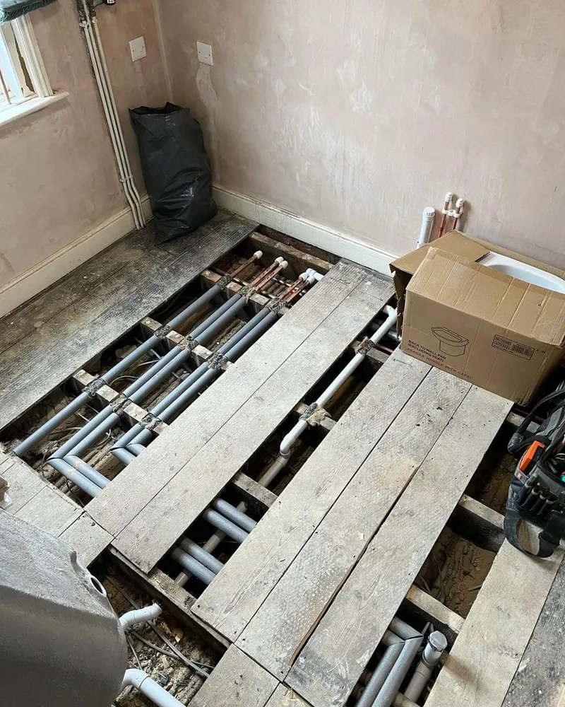 Precision copper pipework installation