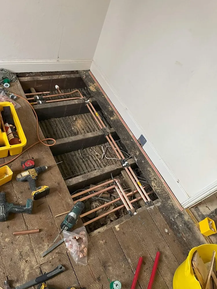 Commercial plumbing project