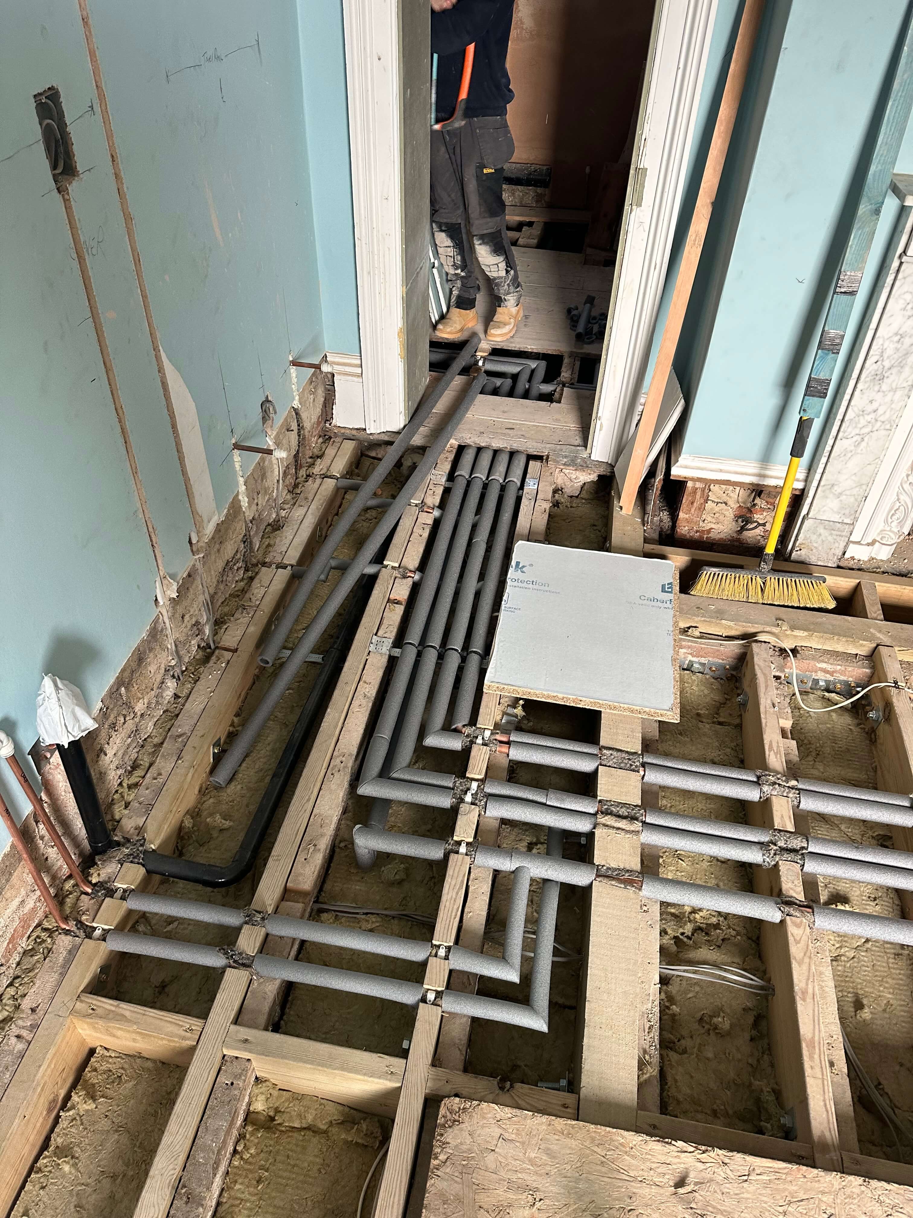 Copper pipework