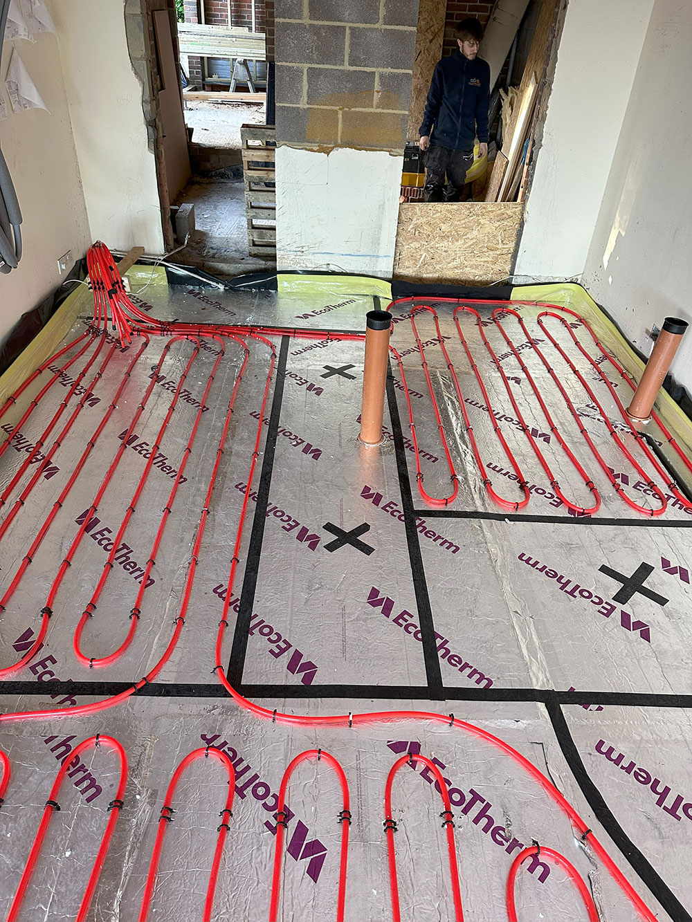 Underfloor heating installation