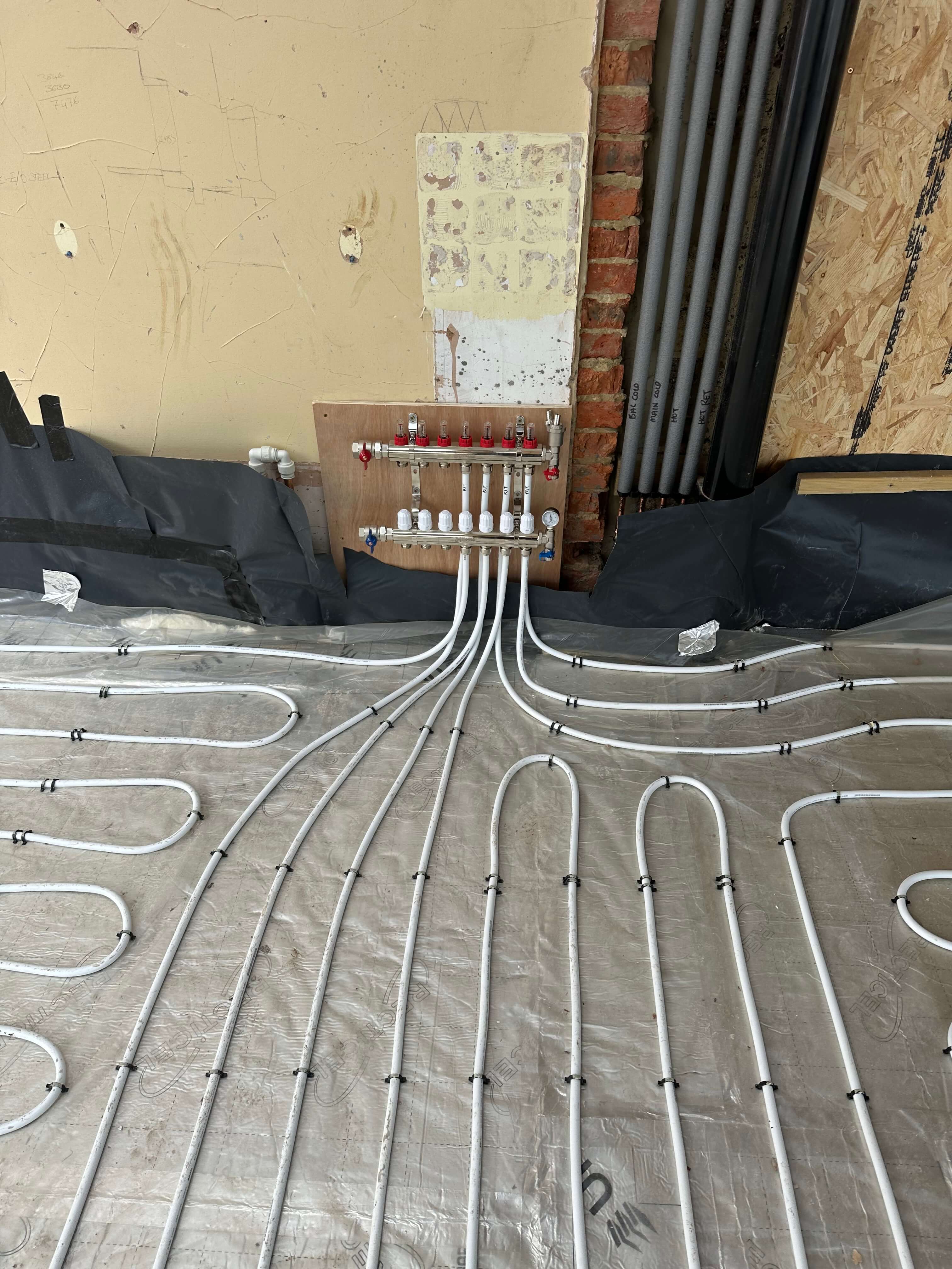 Underfloor heating layout